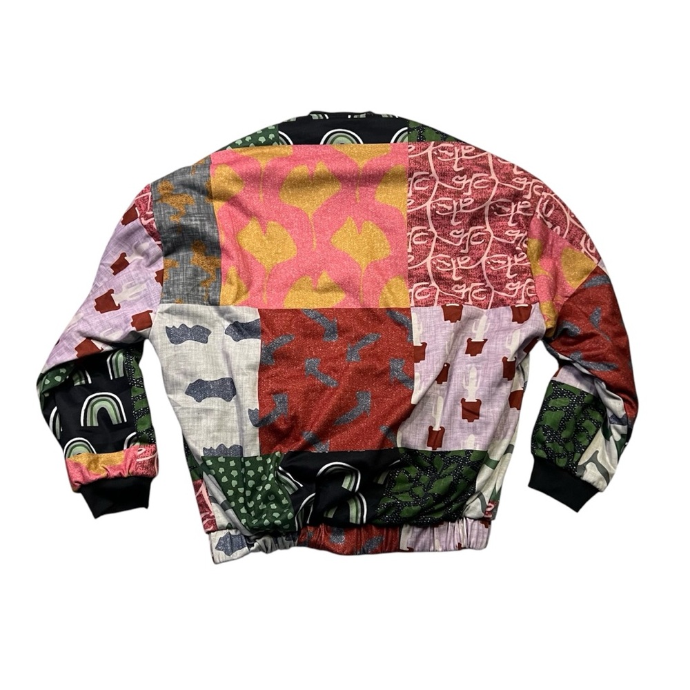 Patch Blocked Bomber Jacket - image 3